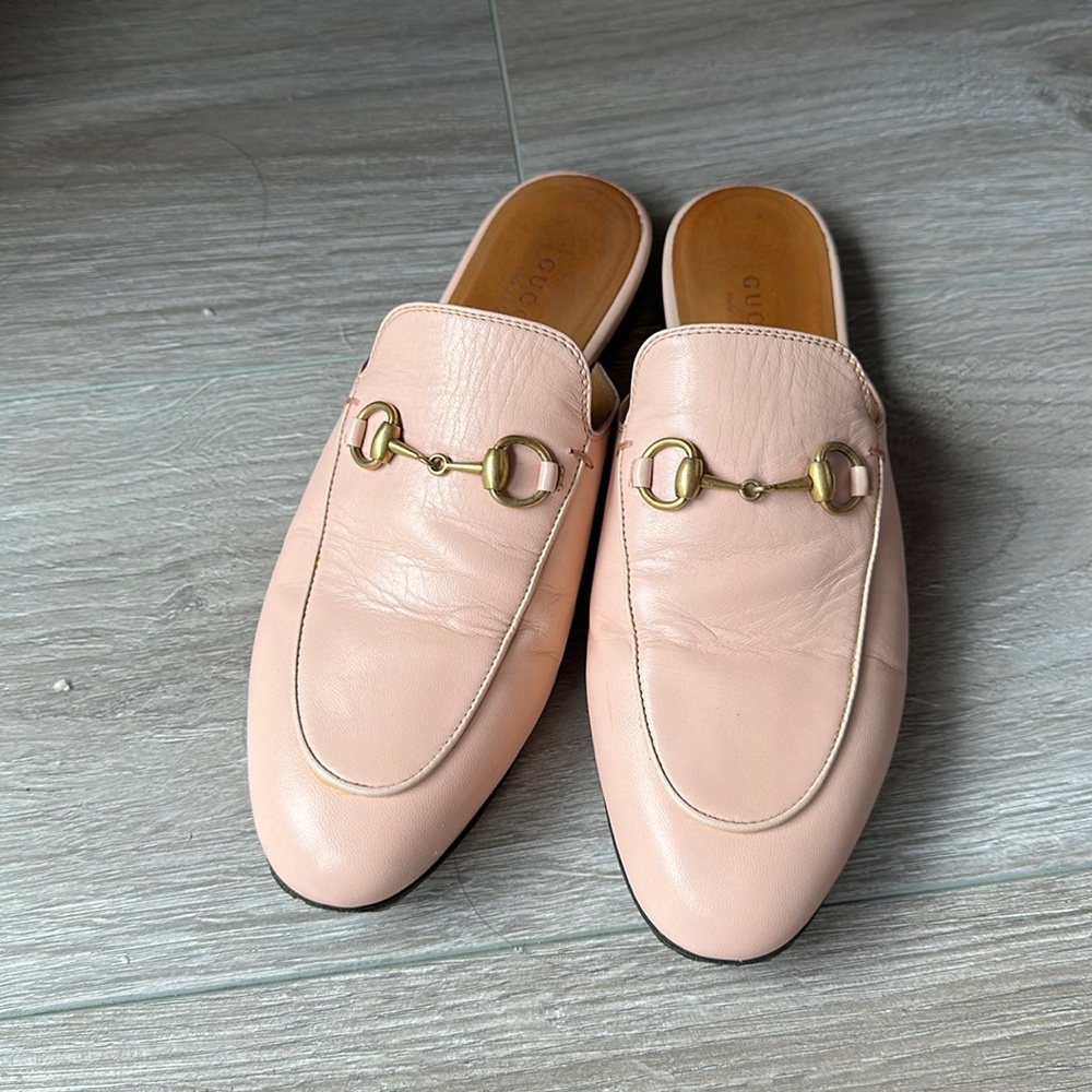 Gucci Pink Princetown Slippers